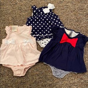 3 first impressions rompers 12m